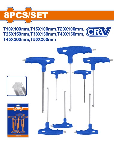 8 Pcs T-handle torx wrench set| mano.tn | Tunisie