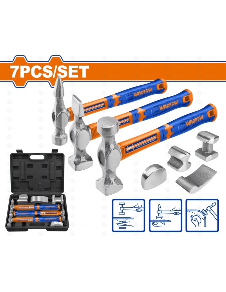 JEU MARTEAUX CARROSSIER 7PCS WADFOW| mano.tn | Tunisie
