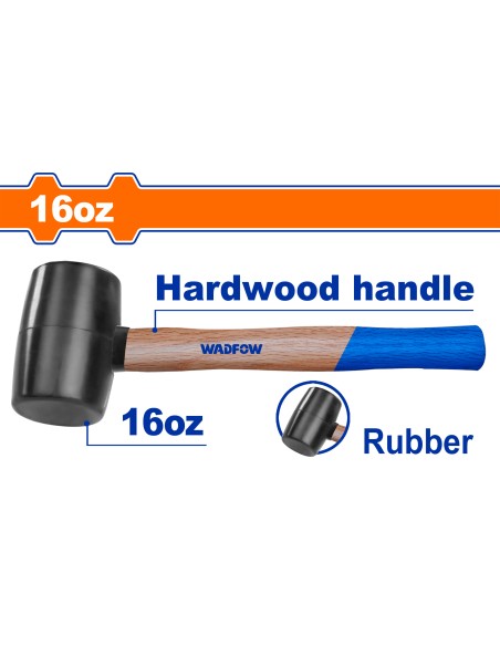 MAILLET CAOUTCHOUC NR M/BOIS 450G WMB7302 WADFOW| mano.tn | Tunisie