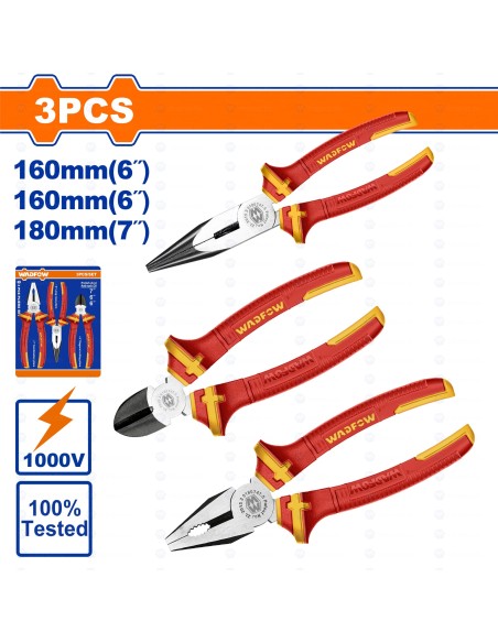JEU 3 PINCES ISOLE WPS0633 WADFOW| mano.tn | Tunisie