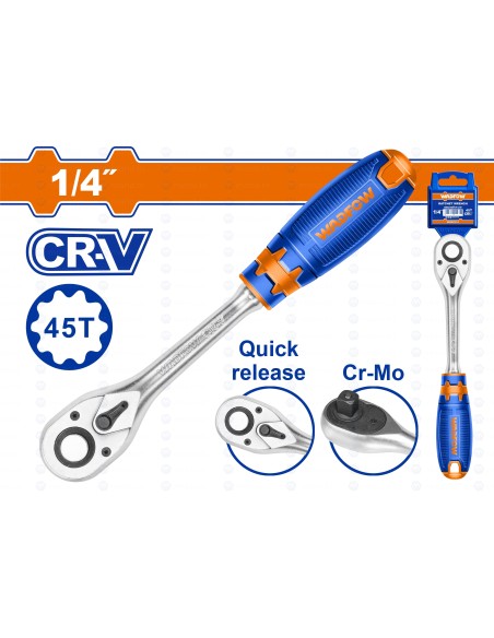 CLÉ A CLIQUET 1/4" X158 CR-V WRW1214 WADFOW| mano.tn | Tunisie