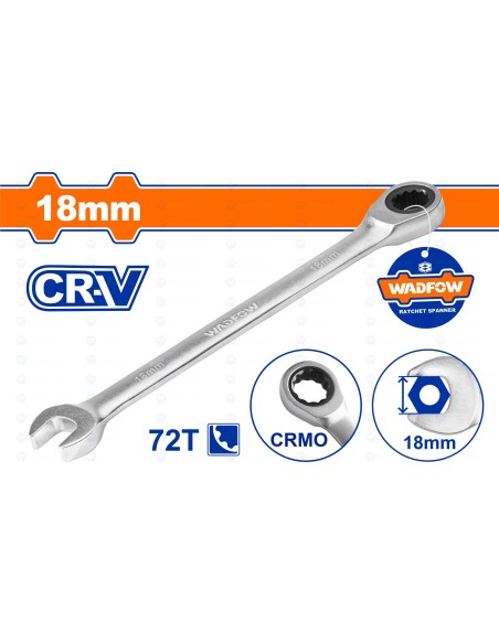 CLÉ MIXTE A CLIQUET 18 CR-V WSA5118 WADFOW| mano.tn | Tunisie