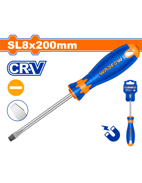 TOURNEVIS FR 8X200 CR-V WSD1288 WADFOW| mano.tn | Tunisie