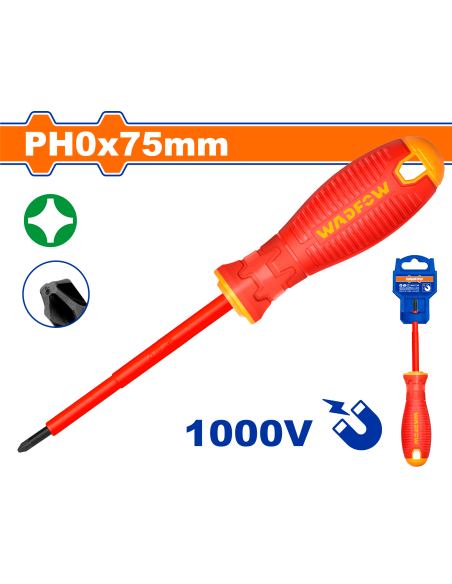 TOURNEVIS ISOLE PH0X75 WSD7203 WADFOW| mano.tn | Tunisie