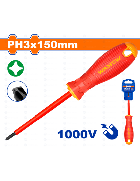 TOURNEVIS ISOLE PH3X150 WSD7236 WADFOW| mano.tn | Tunisie