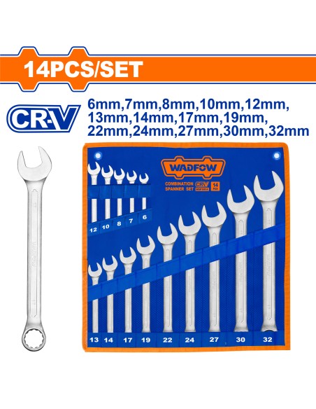 JEU 14 CLE MIXTE CR-V 6-32 WSP1M14 WADFOW| mano.tn | Tunisie