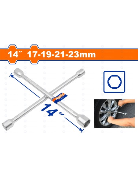 CLÉ EN CROIX 14" 17X19X21X23MM WTH8314 WADFOW| mano.tn | Tunisie