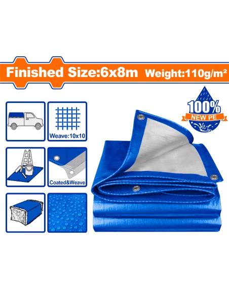 BACHE DE PROTECTION 6X8M WTQ1868 WADFOW| mano.tn | Tunisie