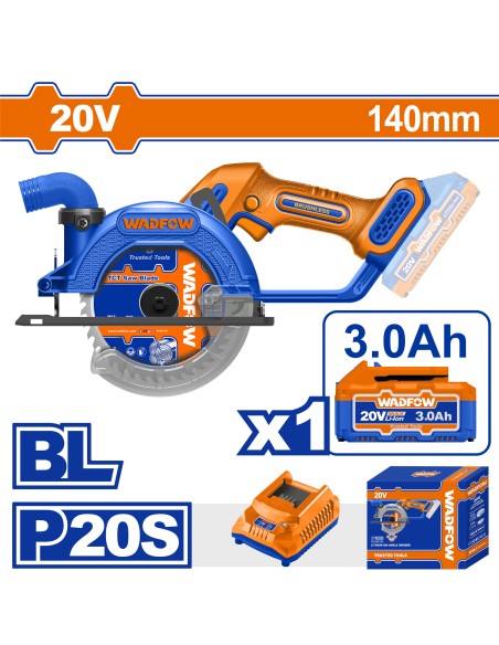 SCIE CIRCULAIRE 140MM 20V WLWP5631 WADFOW| mano.tn | Tunisie