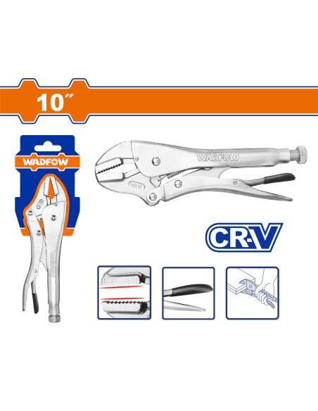 PINCE ETAUX DROIT 10" CR-V WLP2C02 WADFOW| mano.tn | Tunisie