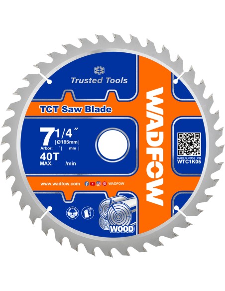 DISQUE A BOIS 185MM 40D WTC1K05 WADFOW| mano.tn | Tunisie