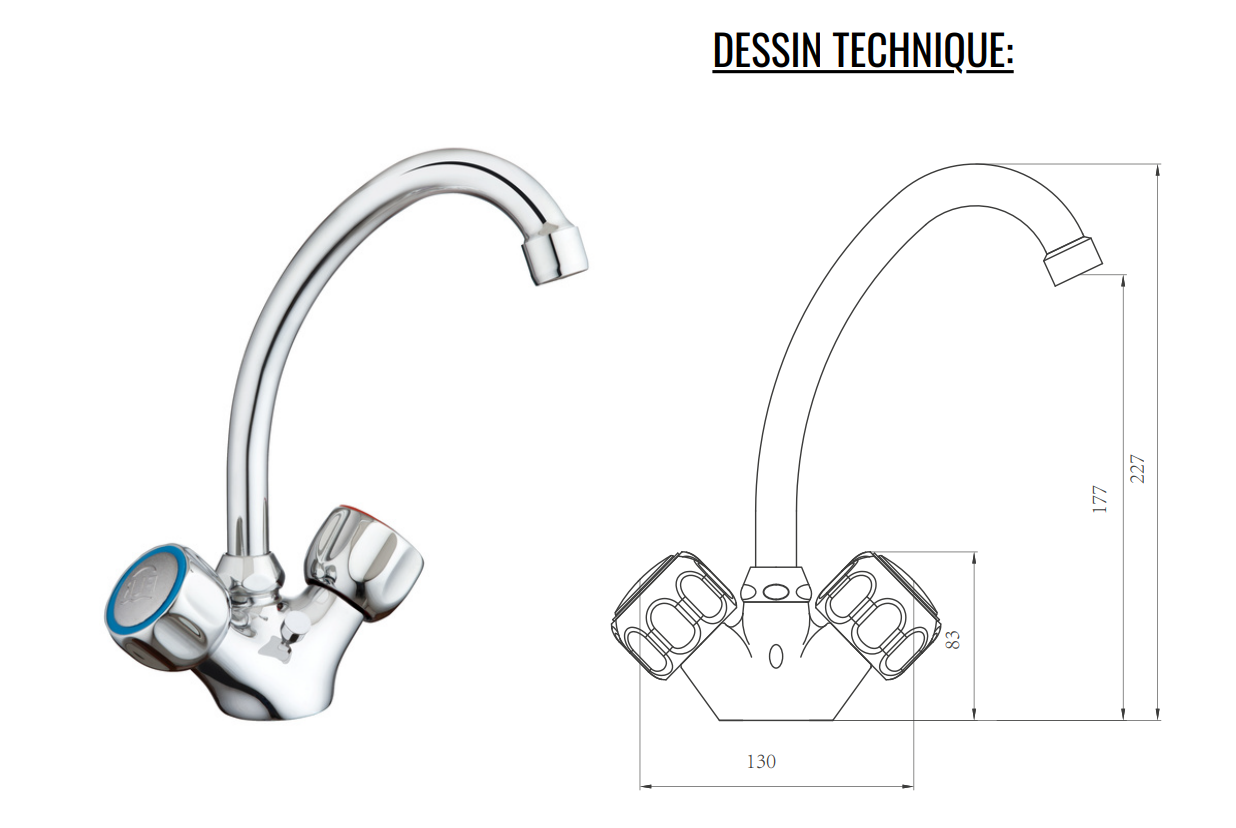 MELANGEUR LAVABO ML2006 FLR