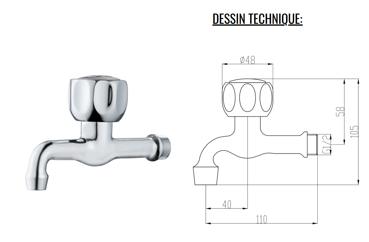 ROBINET COLLECTIVITE RB1007 FLR