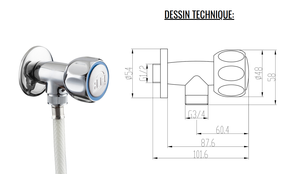 ROBINET TOILETTE RB1008 FLR