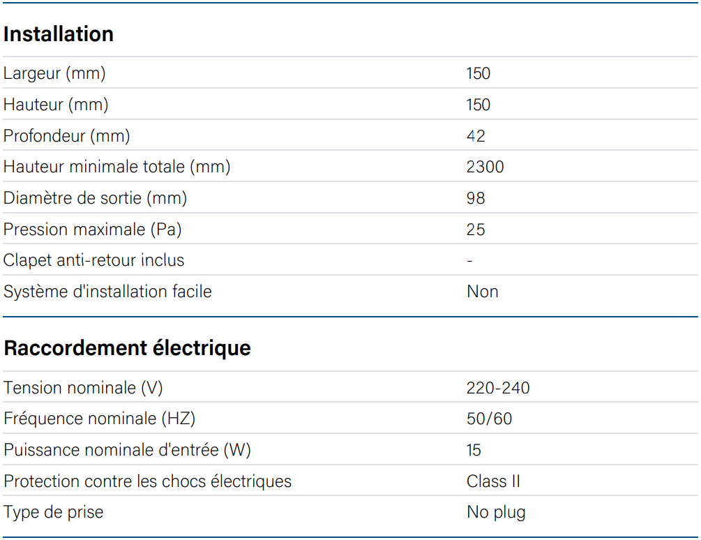 ASPIRATEUR AXIAL CATA B10